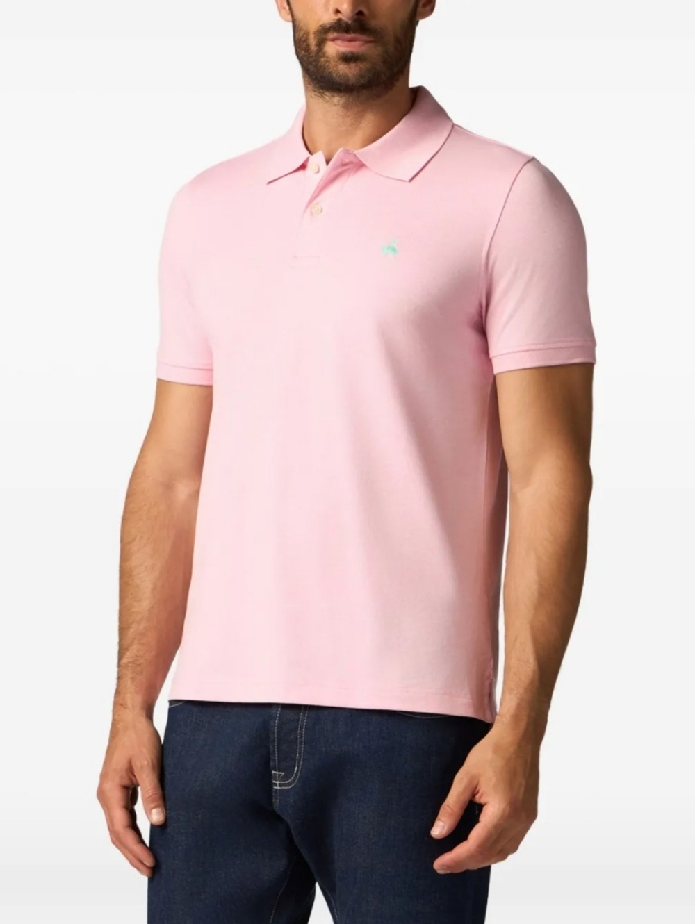 Brooks Brothers Stretch Supima Men's Classic Pink Polo Shirt Sz XL
